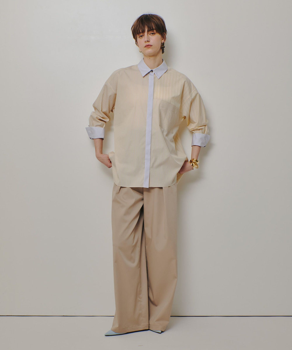 allureville 【WEB・一部店舗別注】クレイジーストライプシャツ イエロー (21)