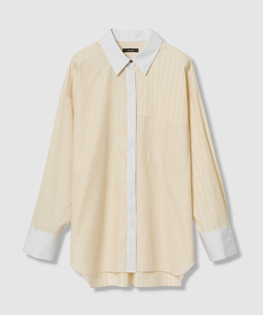 allureville 【WEB・一部店舗別注】クレイジーストライプシャツ イエロー (21)