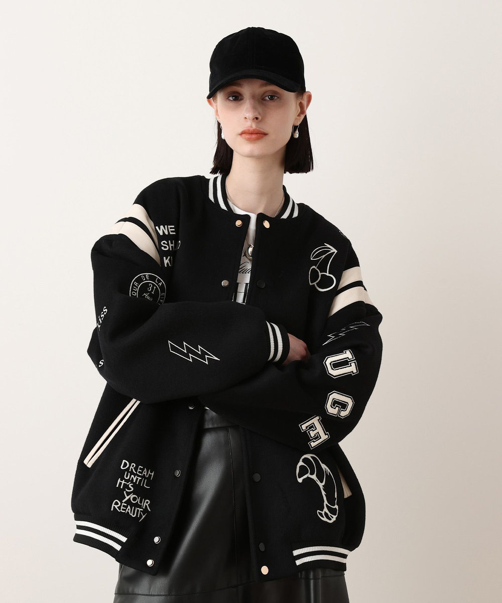 buying 【FRENKEN(フランケン)】BASEBALL JACKET ブラック (95)