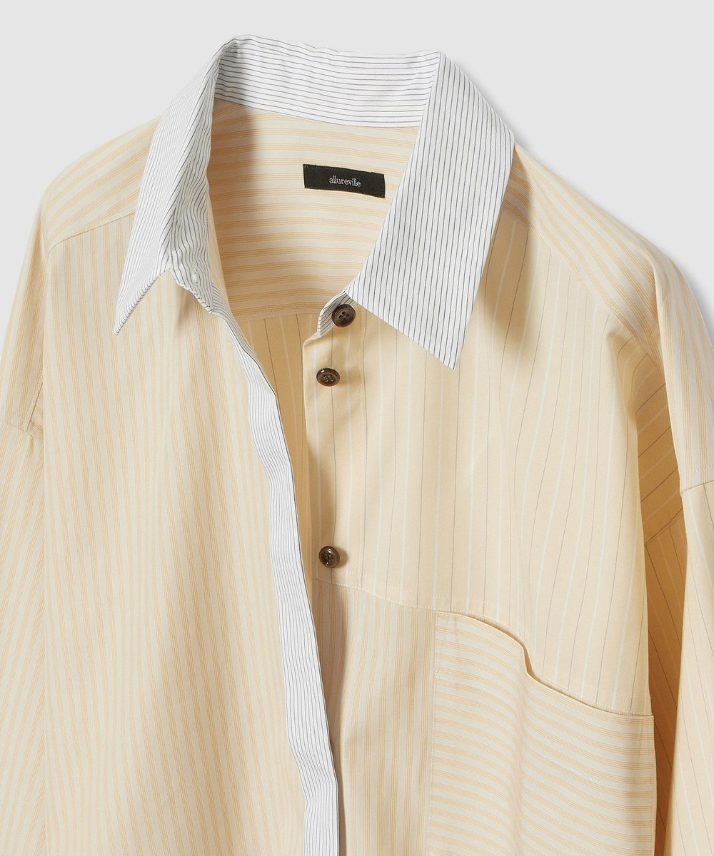 allureville 【WEB・一部店舗別注】クレイジーストライプシャツ イエロー (21)
