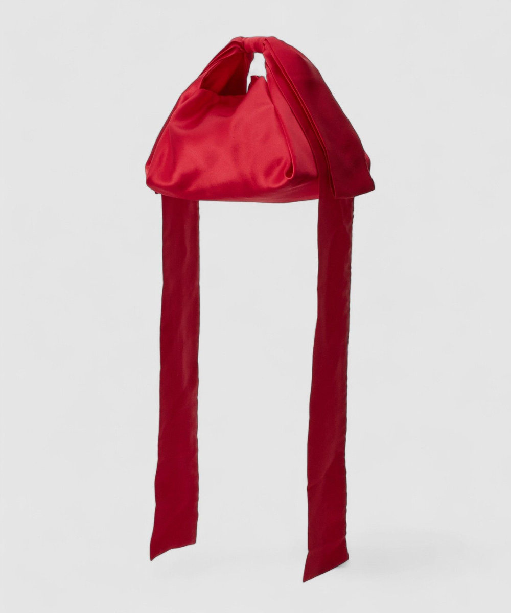 buying 【TENDRESSE STUDIO(テンドレッセ スタジオ)】BOW HANDLEハンドバッグ SMALL レッド (43)