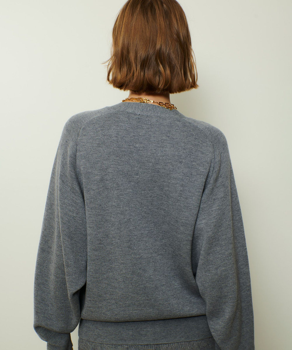 allureville ウールスムースカーディガン グレー (92)