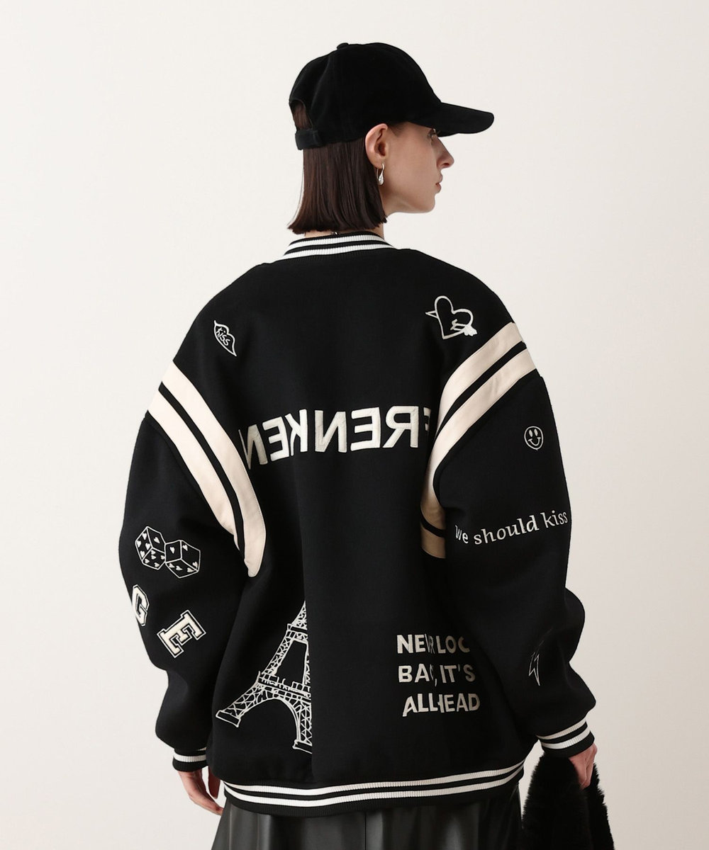 buying 【FRENKEN(フランケン)】BASEBALL JACKET ブラック (95)
