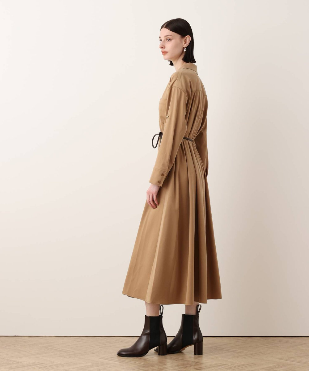 allureville フィブリルストレッチシャツワンピース キャメル (84)