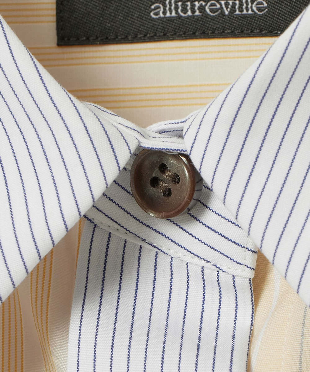 allureville 【WEB・一部店舗別注】クレイジーストライプシャツ イエロー (21)