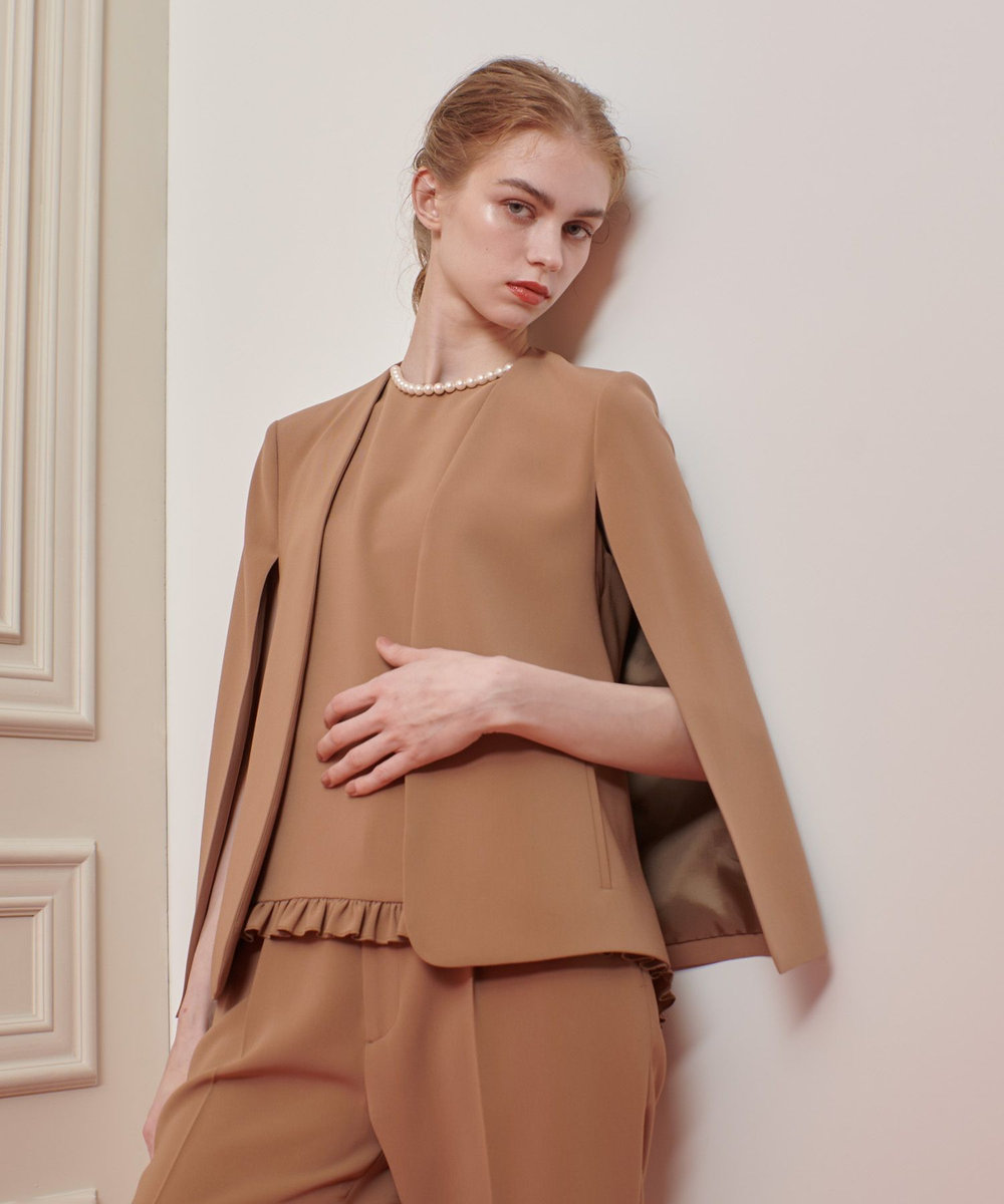 ◇ 【LOULOU WILLOUGHBY】リトルブラックケープジャケット|allureville