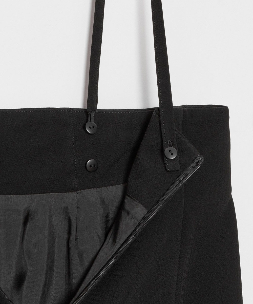 LOULOU WILLOUGHBY 【LOULOU WILLOUGHBY】ダブルクロスハイウエストサスペンダーパンツ ブラック (95)