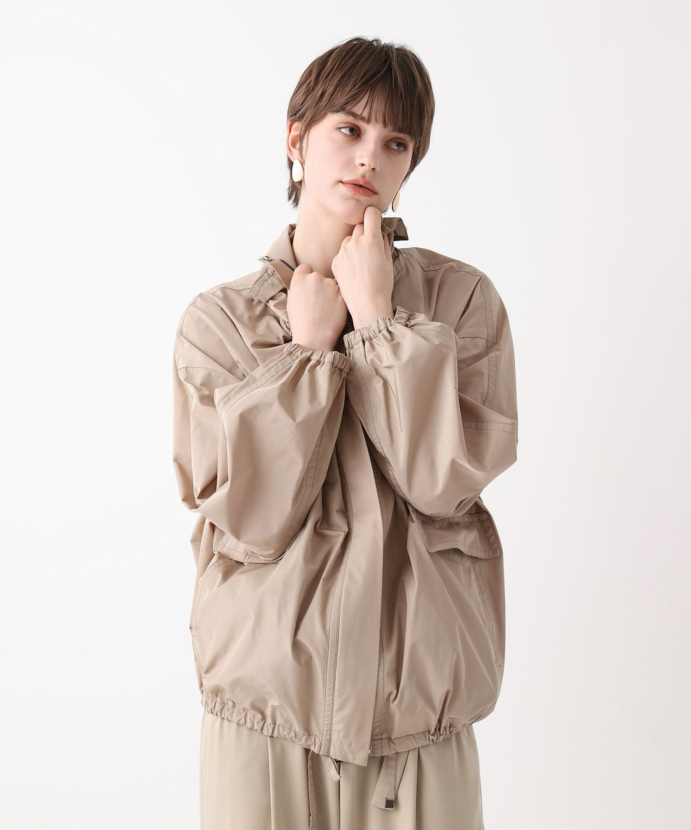 allureville 【ATELIER Line】メモリータフタスタンドカラーブルゾン ベージュ (11)