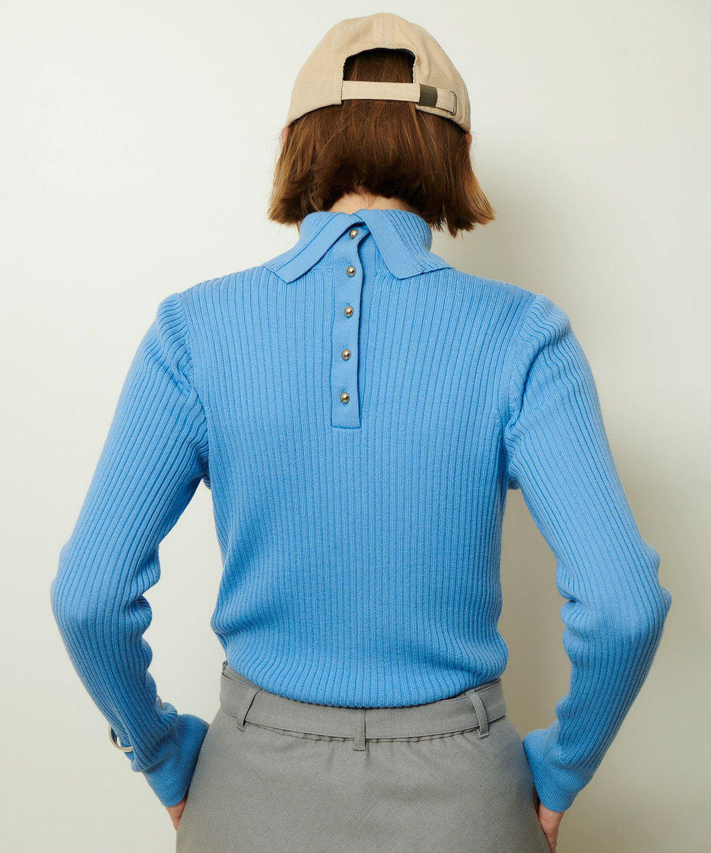 allureville 2WAYネックリブタートル サックス (63)