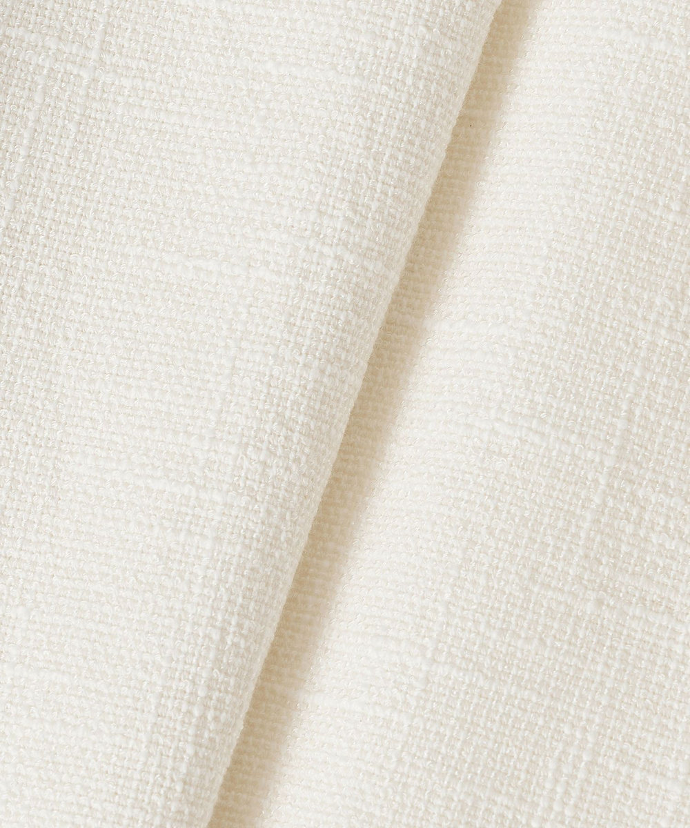 allureville ミックスツイードノーカラージャケット オフホワイト (02)