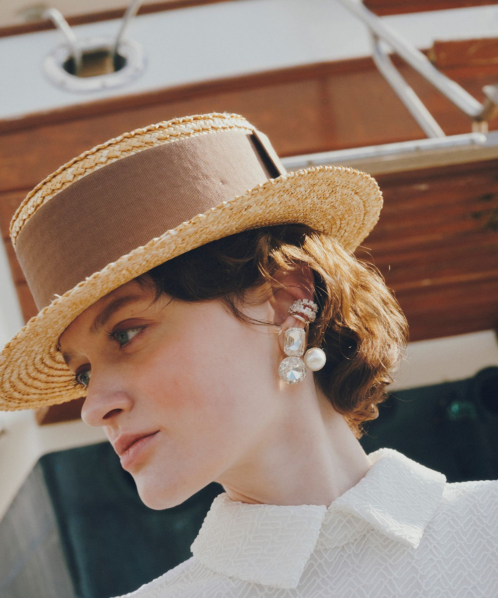 LOULOU WILLOUGHBY 【LOULOU WILLOUGHBY】ワイドリボンカンカン帽 ベージュ (11)