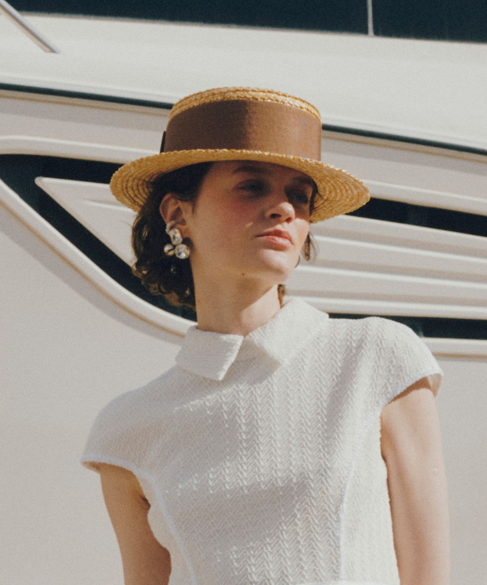 LOULOU WILLOUGHBY 【LOULOU WILLOUGHBY】ワイドリボンカンカン帽 ベージュ (11)