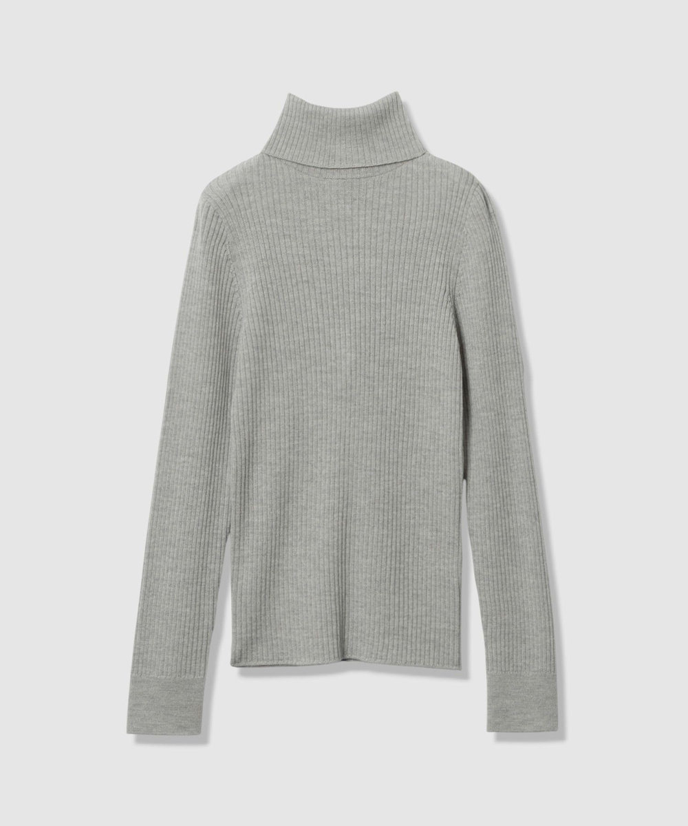 allureville 2WAYネックリブタートル ライトグレー (91)