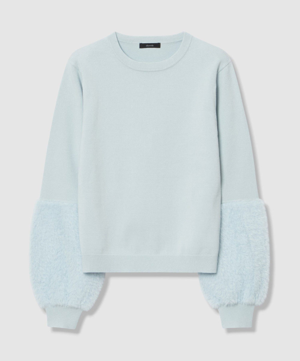 allureville フェザーカフプルオーバー サックス (63)