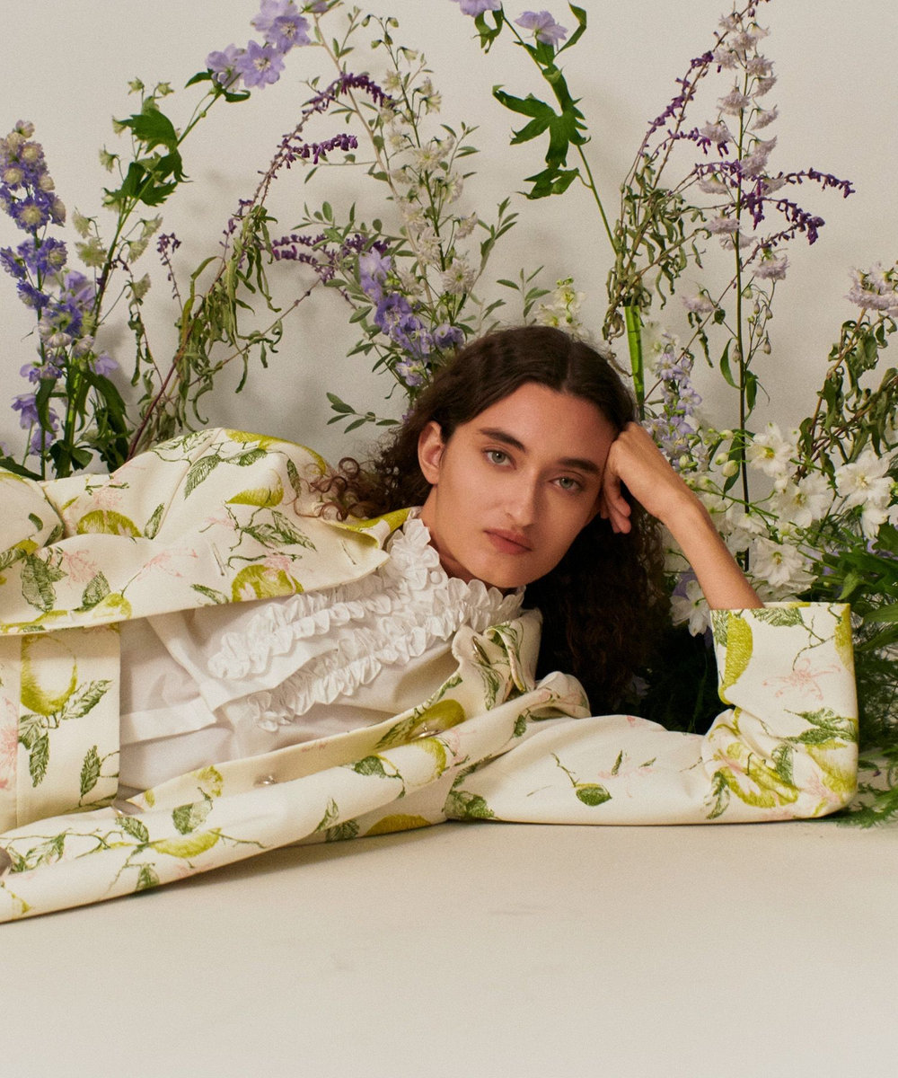 LOULOU WILLOUGHBY 【LOULOU WILLOUGHBY】RATTIレモン柄ステンカラーコート ホワイト系 (08)