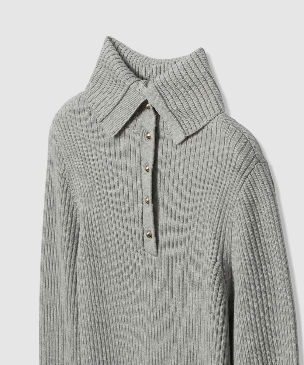 allureville 2WAYネックリブタートル ライトグレー (91)