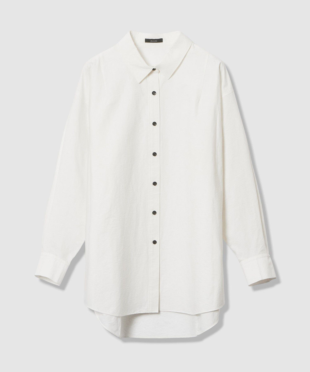 allureville 【ATELIER Line】タイプライターロングシャツ オフホワイト (02)