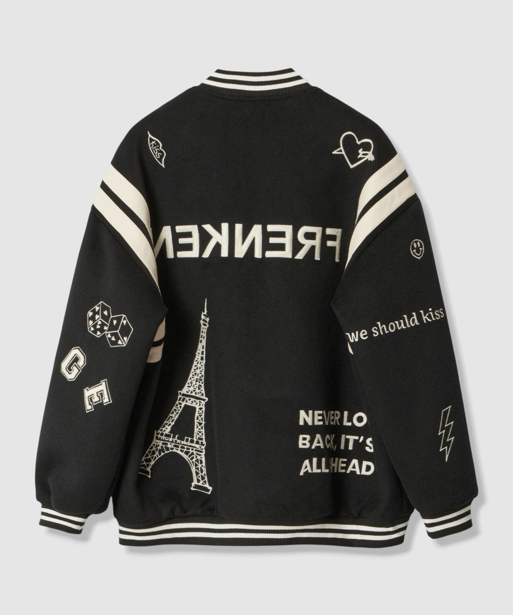 buying 【FRENKEN(フランケン)】BASEBALL JACKET ブラック (95)
