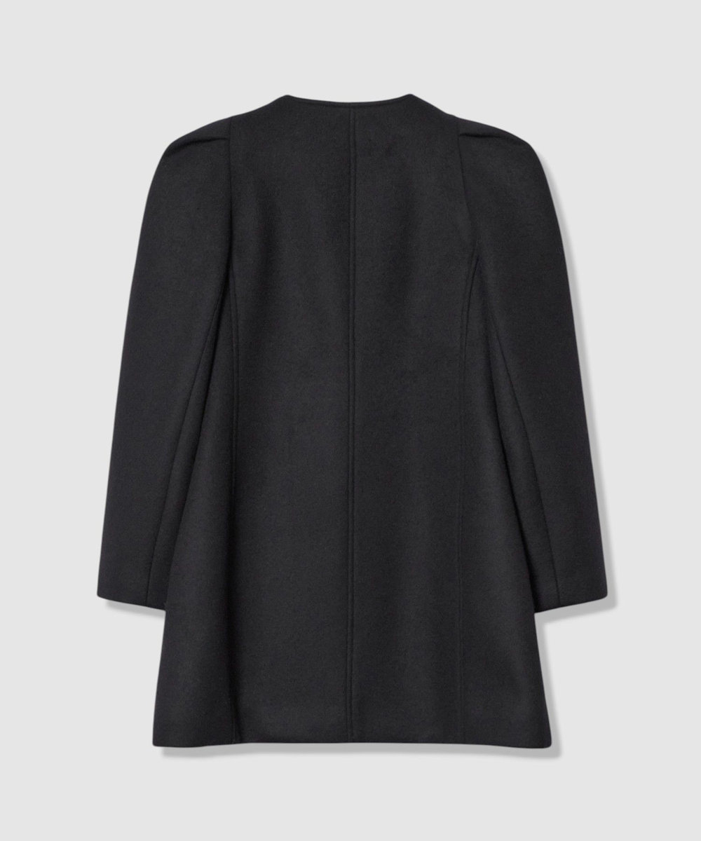 LOULOU WILLOUGHBY シャルムビーバーパワショルコート ブラック (95)
