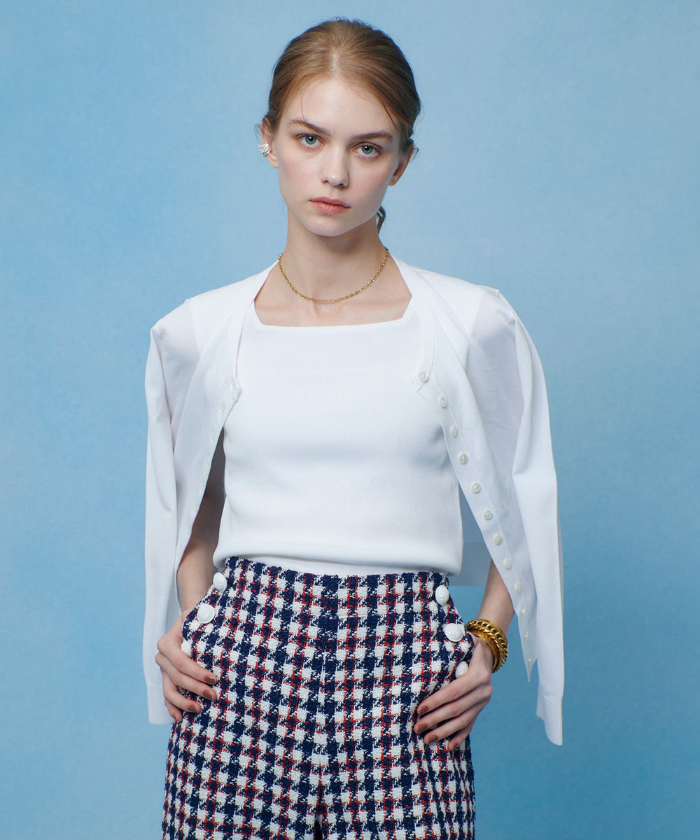 LOULOU WILLOUGHBY 【LOULOU WILLOUGHBY】MANYボタンカーディガン オフホワイト (02)