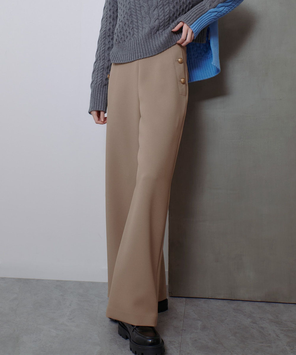 allureville ダブルクロスマリンパンツ キャメル (84)