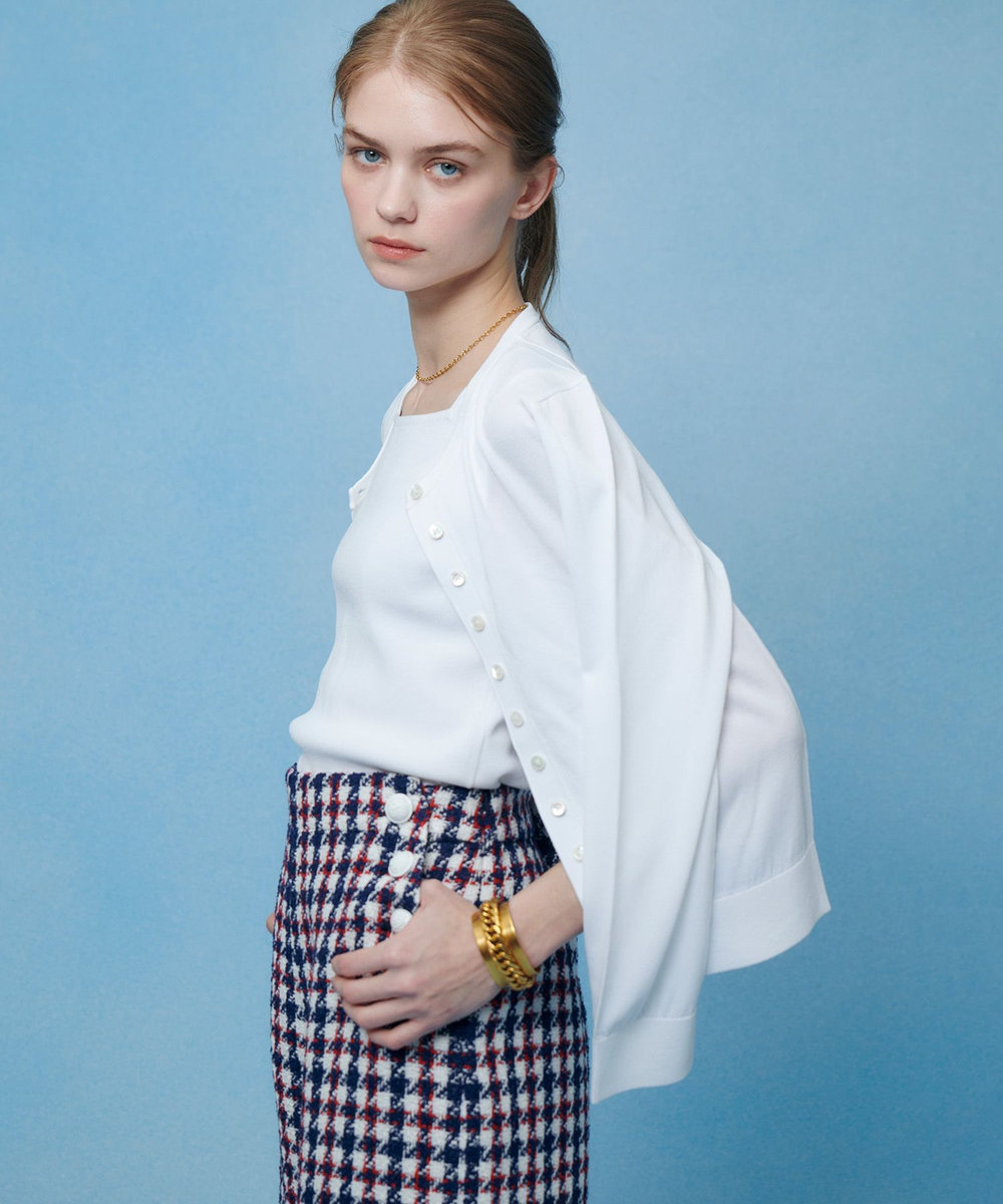 LOULOU WILLOUGHBY 【LOULOU WILLOUGHBY】MANYボタンカーディガン オフホワイト (02)