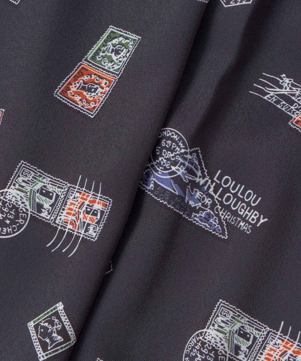 LOULOU WILLOUGHBY 【LOULOU WILLOUGHBY】レタープリントシャツブラウス ネイビー (65)