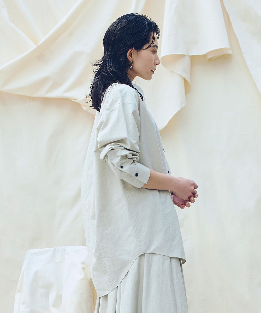 allureville 【ATELIER Line】タイプライターロングシャツ ベージュ (11)