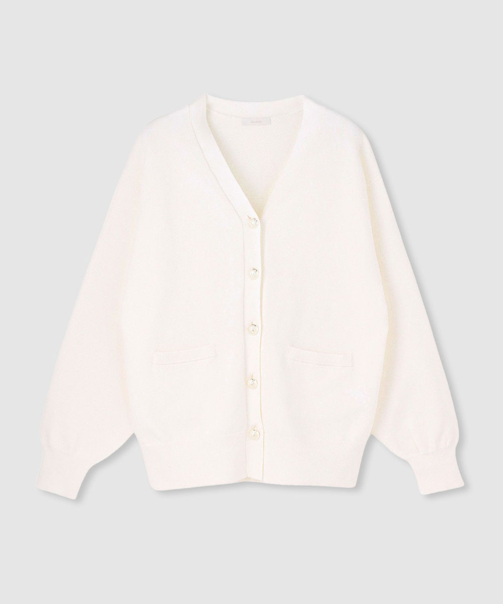 allureville コットンインレードルマンスリーブ カーデ オフホワイト (02)