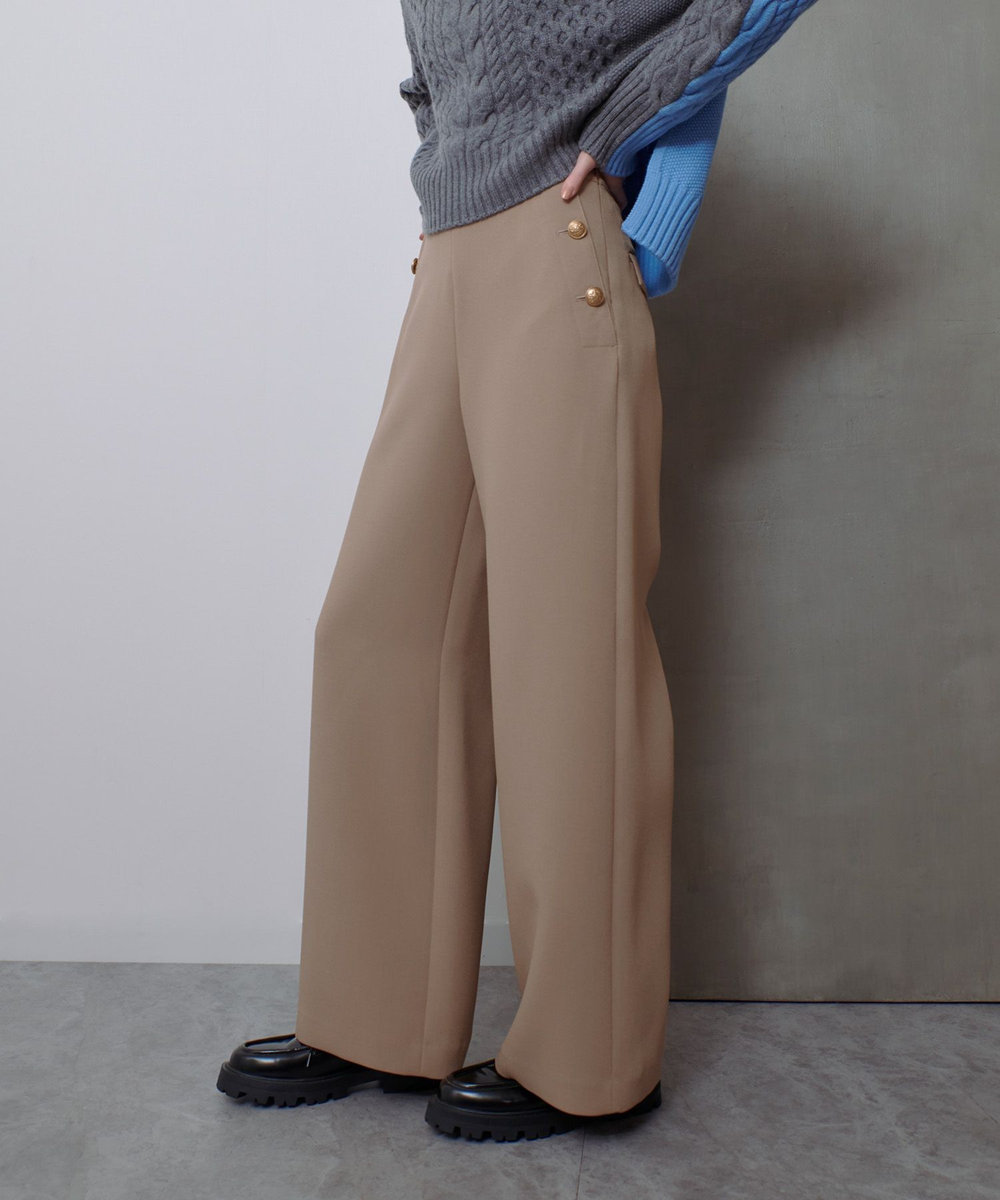 allureville ダブルクロスマリンパンツ キャメル (84)