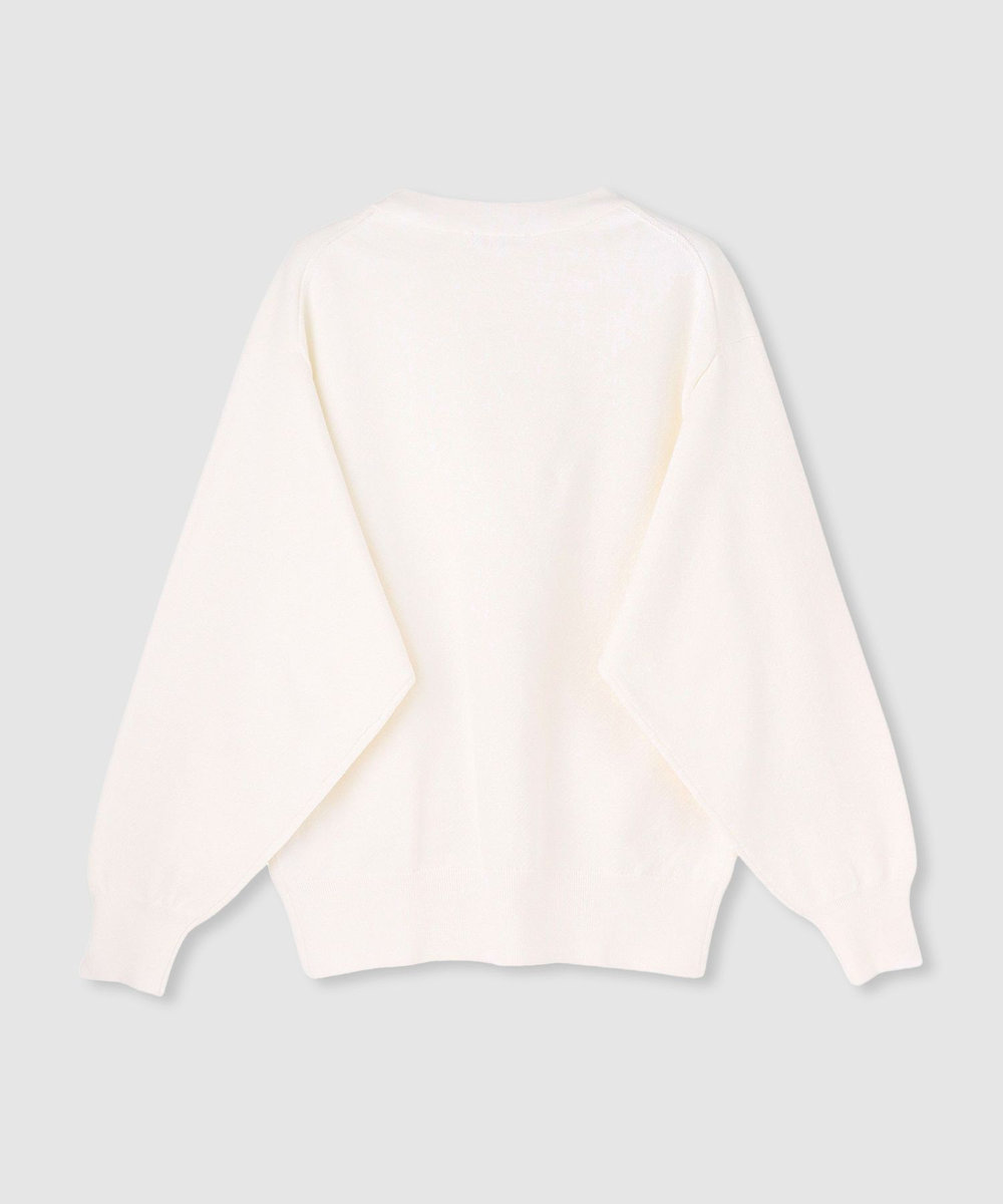 allureville コットンインレードルマンスリーブ カーデ オフホワイト (02)