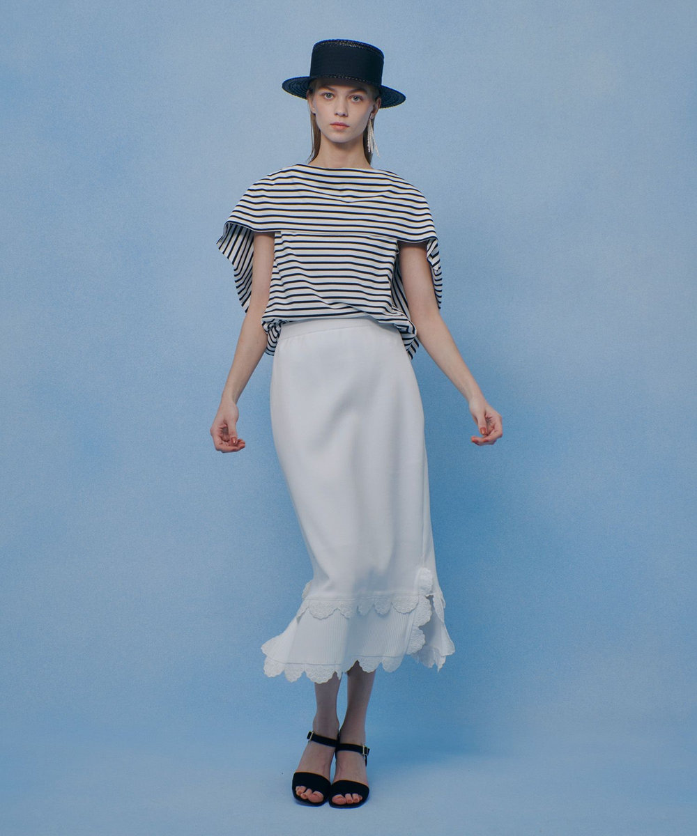 LOULOU WILLOUGHBY 【LOULOU WILLOUGHBY】ワイドリボンカンカン帽 ブラック (95)