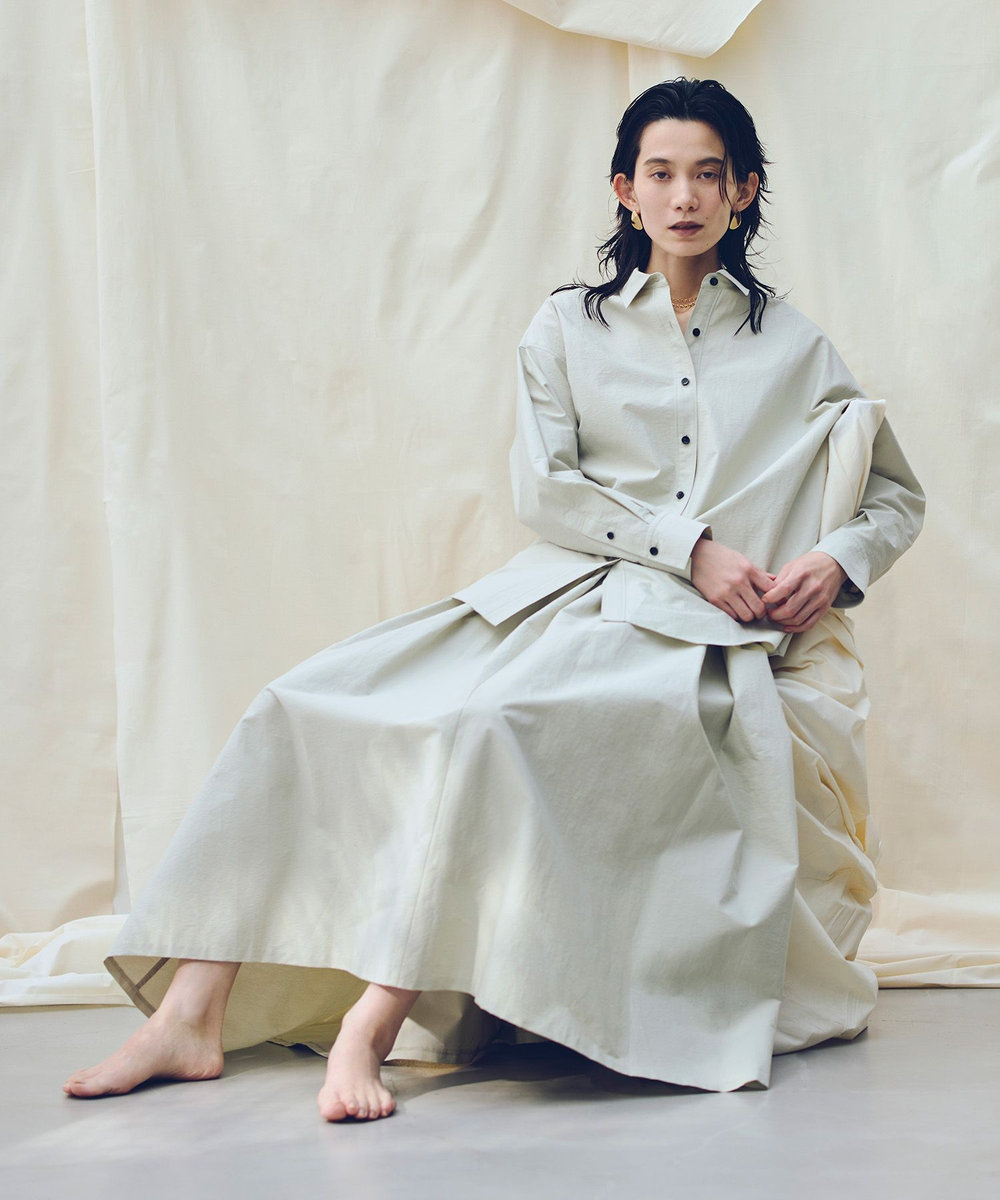 allureville 【ATELIER Line】タイプライターロングシャツ ベージュ (11)