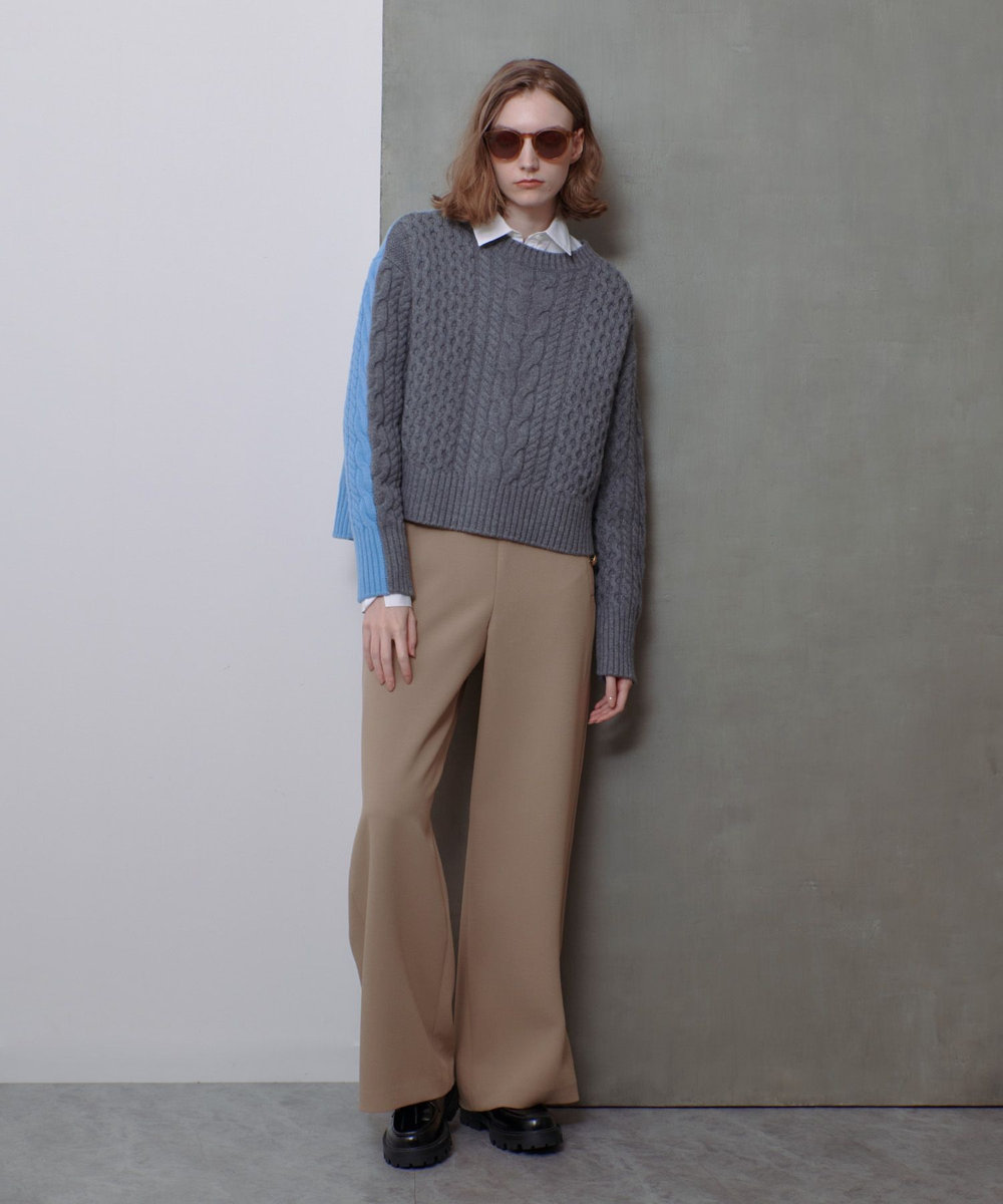 allureville ダブルクロスマリンパンツ キャメル (84)