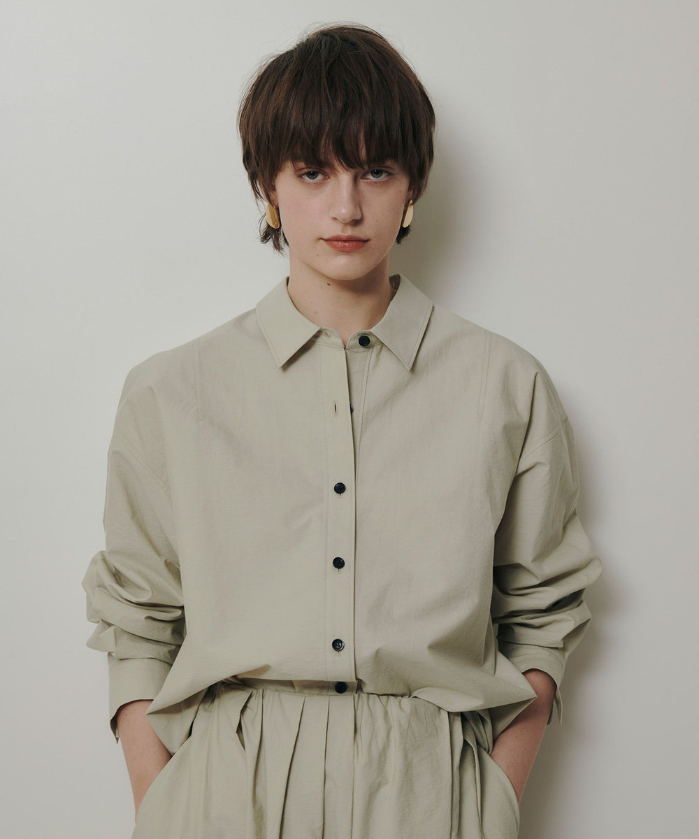 allureville 【ATELIER Line】タイプライターロングシャツ ベージュ (11)
