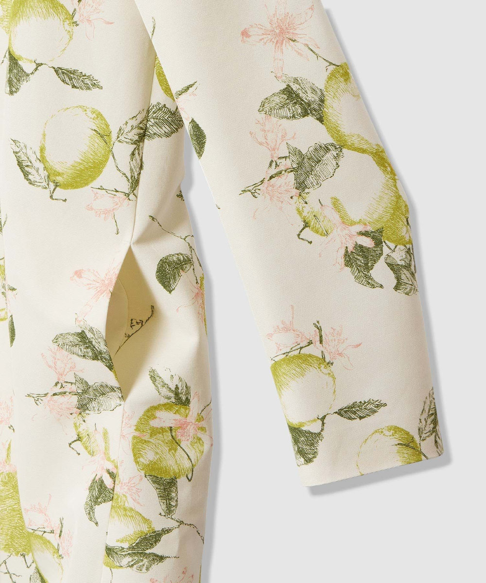 LOULOU WILLOUGHBY 【LOULOU WILLOUGHBY】RATTIレモン柄ステンカラーコート ホワイト系 (08)