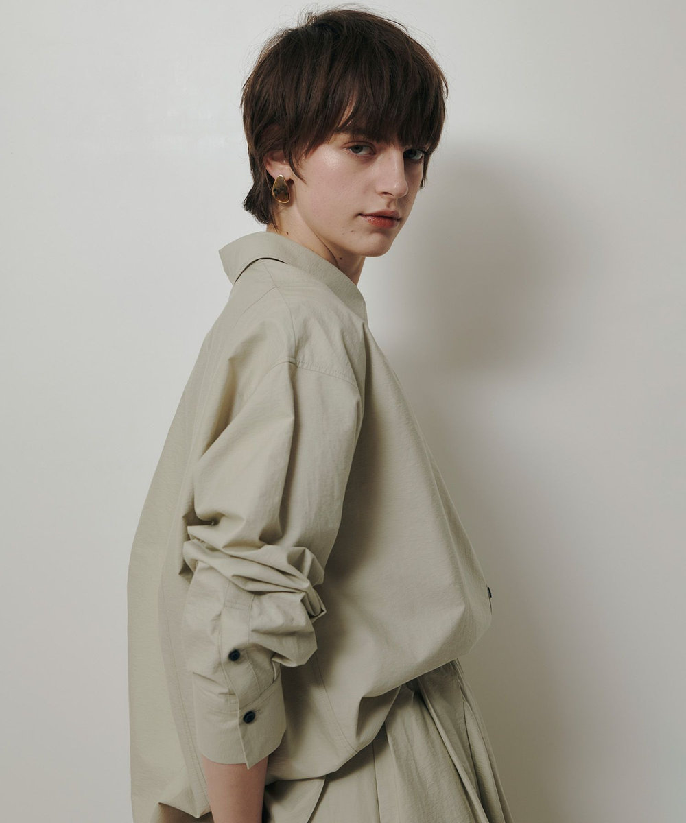 allureville 【ATELIER Line】タイプライターロングシャツ ベージュ (11)