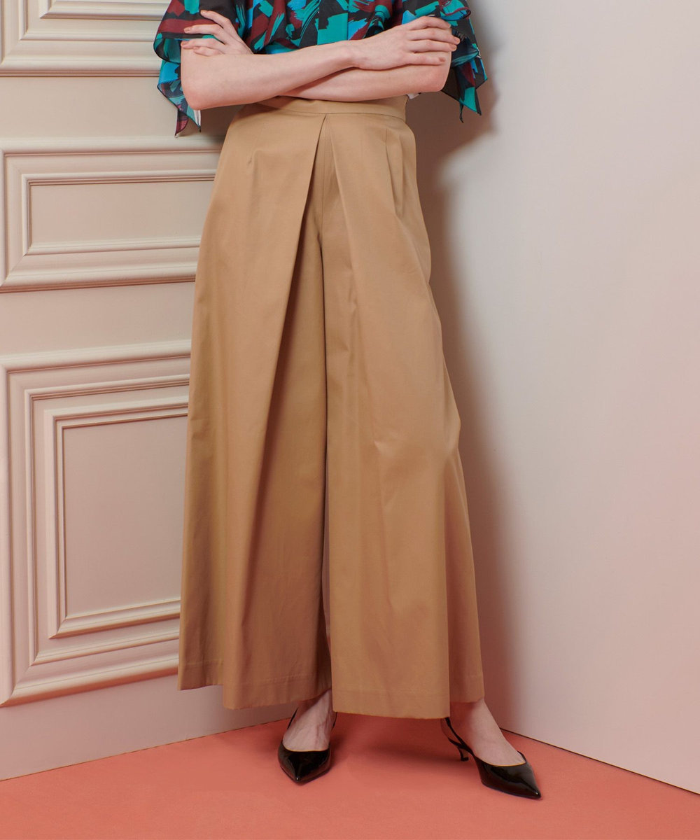 LOULOU WILLOUGHBY】ギャバタックワイドパンツ|allureville OFFICIAL