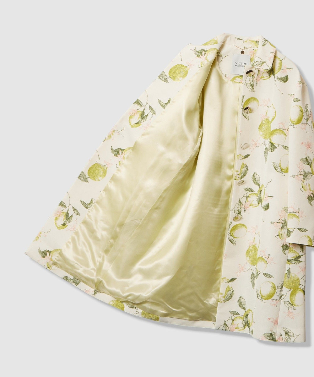 LOULOU WILLOUGHBY 【LOULOU WILLOUGHBY】RATTIレモン柄ステンカラーコート ホワイト系 (08)