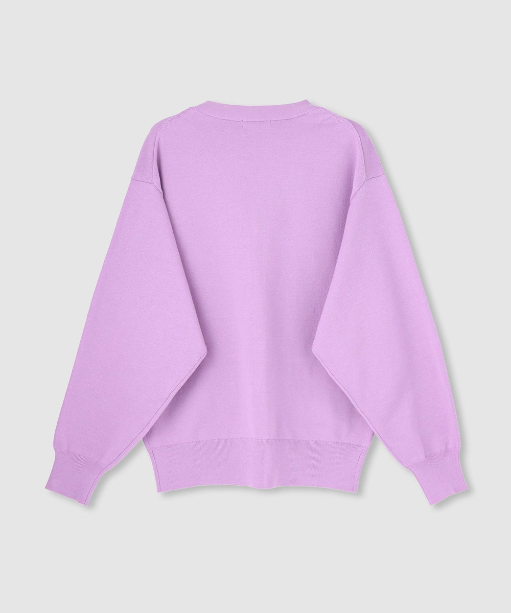 allureville コットンインレードルマンスリーブ カーデ ラベンダー (53)