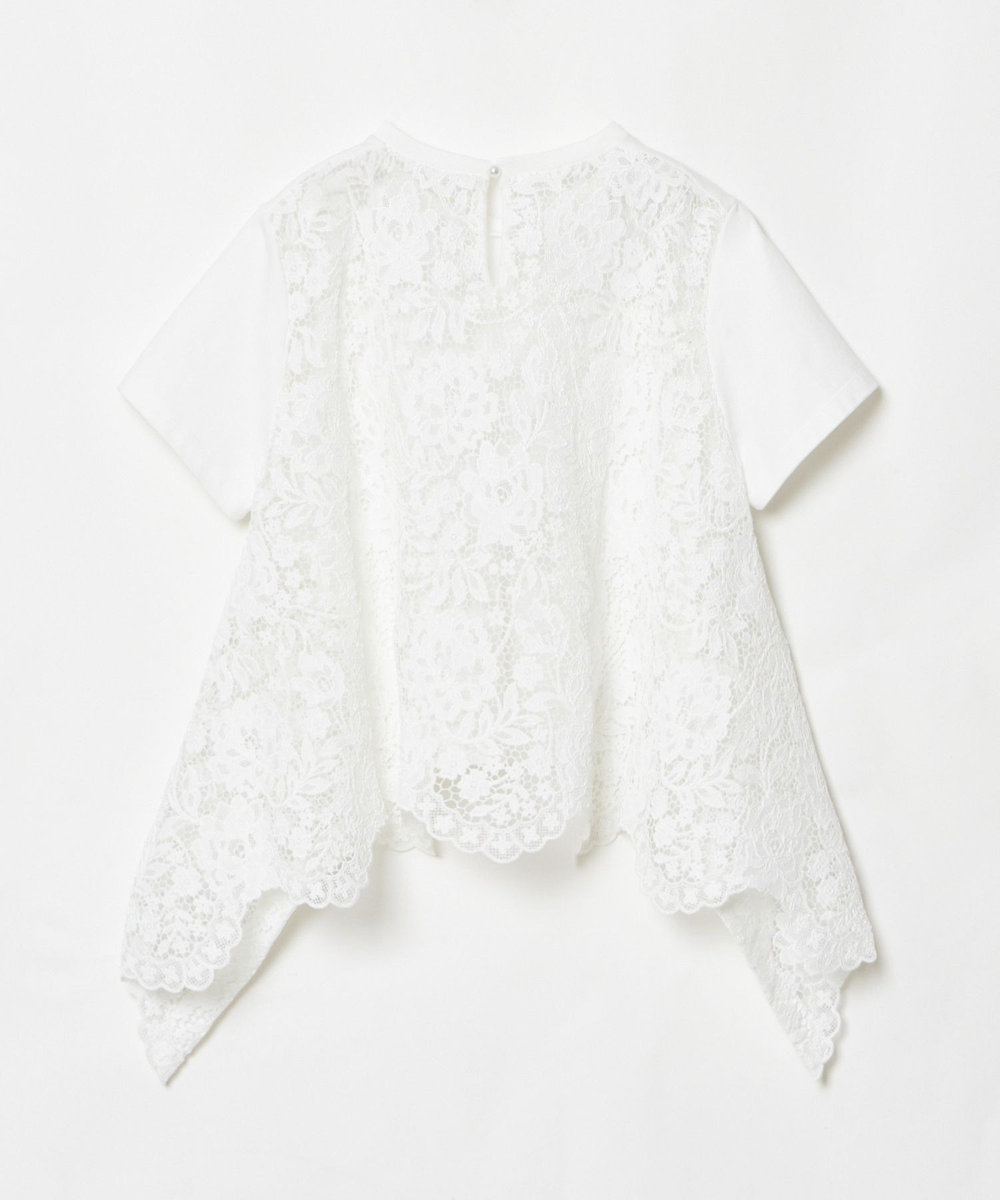 LOULOU WILLOUGHBY 【LOULOU WILLOUGHBY】レースドッキングプルオーバーブラウス ホワイト (01)
