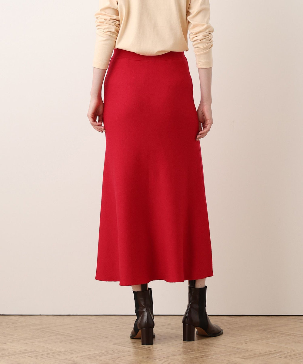 allureville ◇ウールＷフェイスナローマーメイドスカート レッド (43)