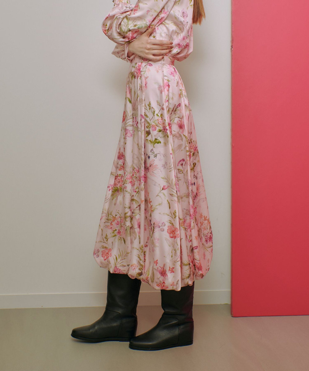 LOULOU WILLOUGHBY 【LOULOU WILLOUGHBY】RATTIソフトフラワプリントバルーンスカート ピンク (41)