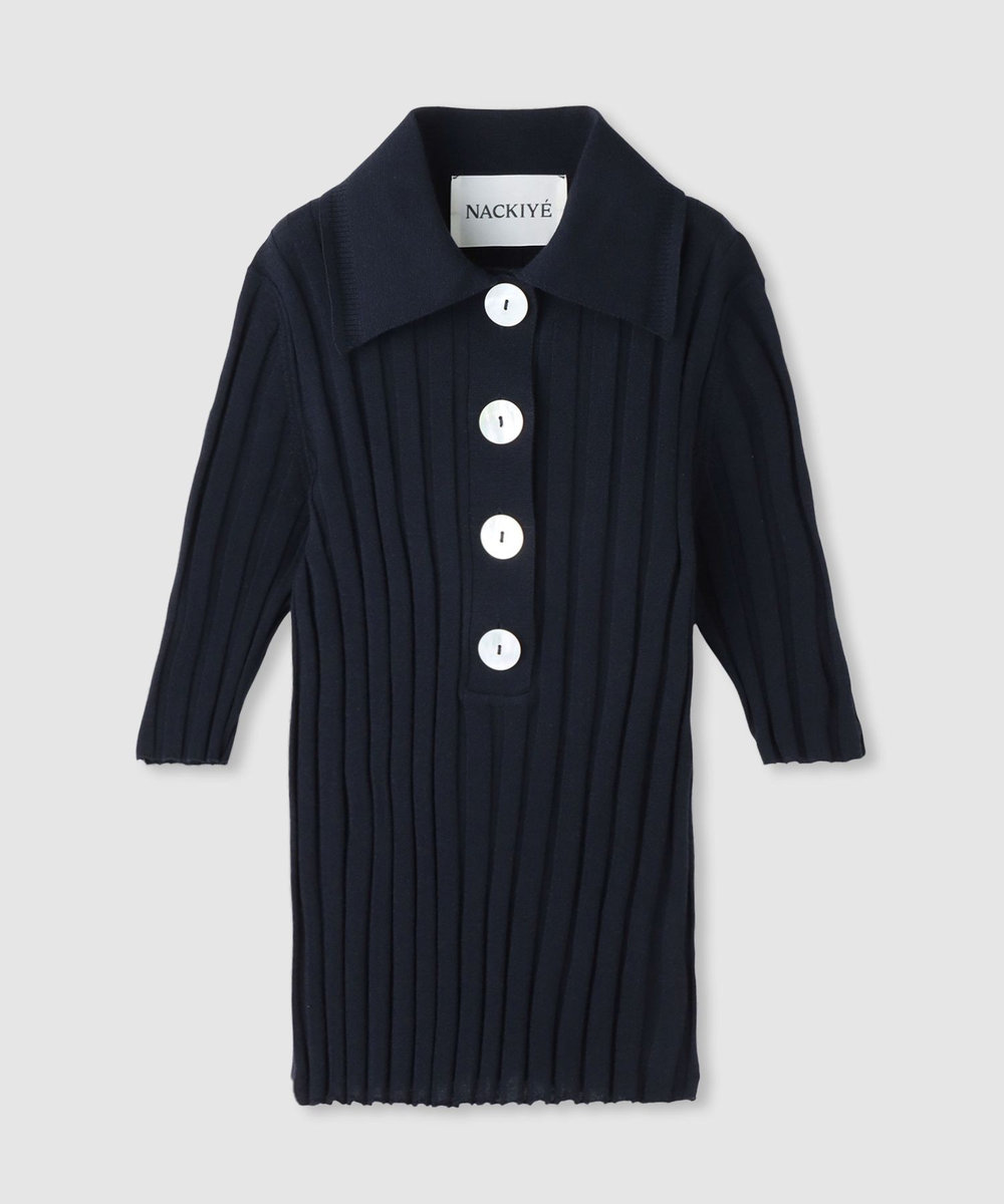buying 【NACKIYE(ナキエ)】SUGARMAN POLO KNIT ネイビー (65)