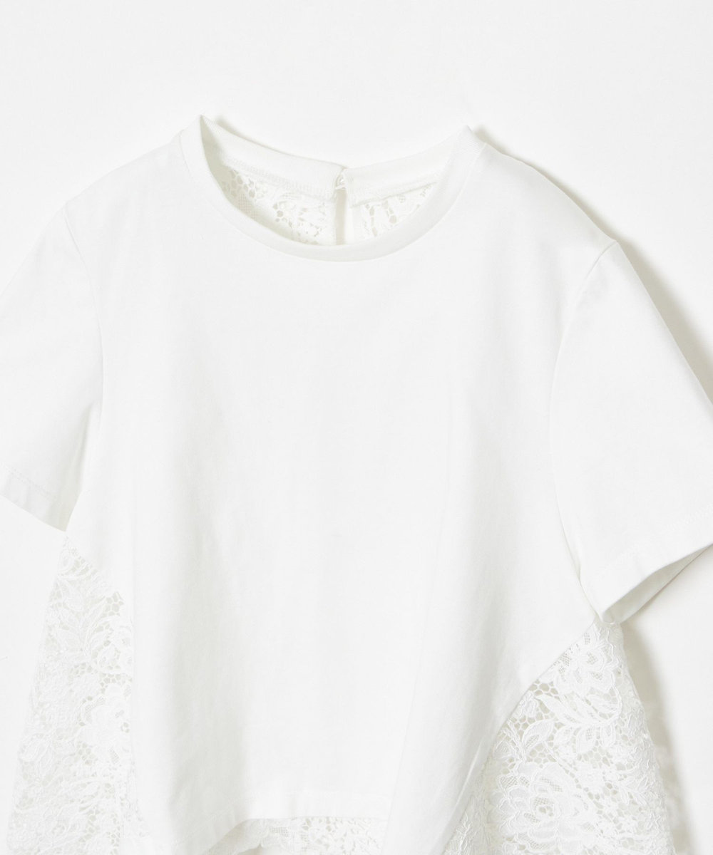 LOULOU WILLOUGHBY 【LOULOU WILLOUGHBY】レースドッキングプルオーバーブラウス ホワイト (01)