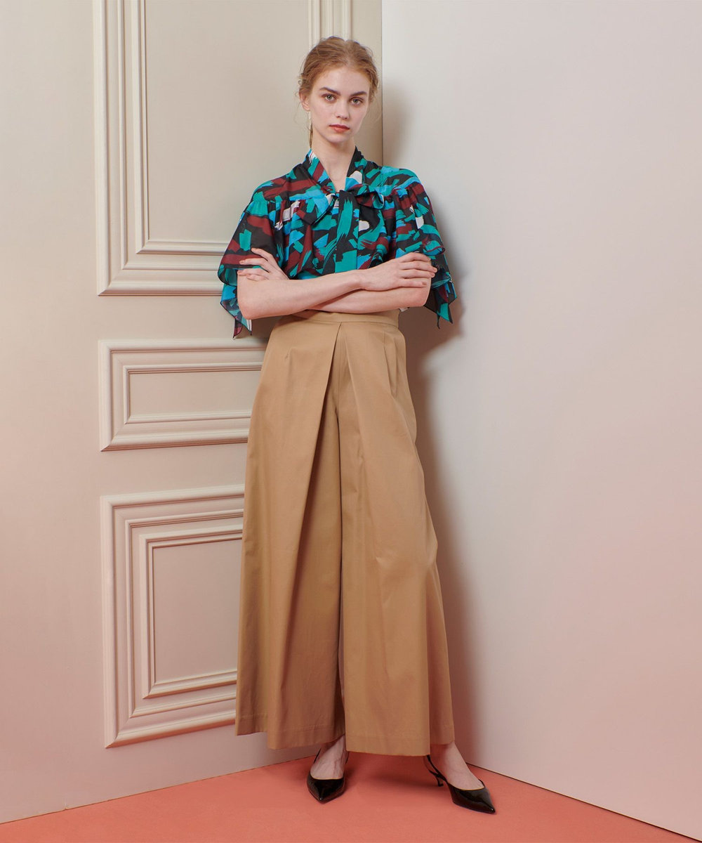 LOULOU WILLOUGHBY ギャバタックワイドパンツ ベージュ (11)