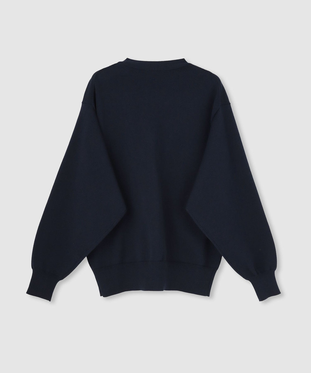 allureville コットンインレードルマンスリーブ カーデ ネイビー (65)