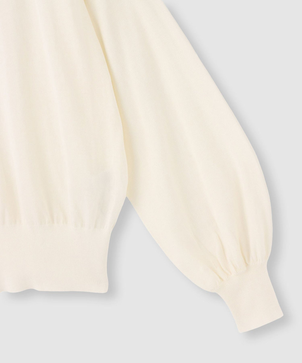 allureville コットンシルクVネックプルオーバー オフホワイト (02)