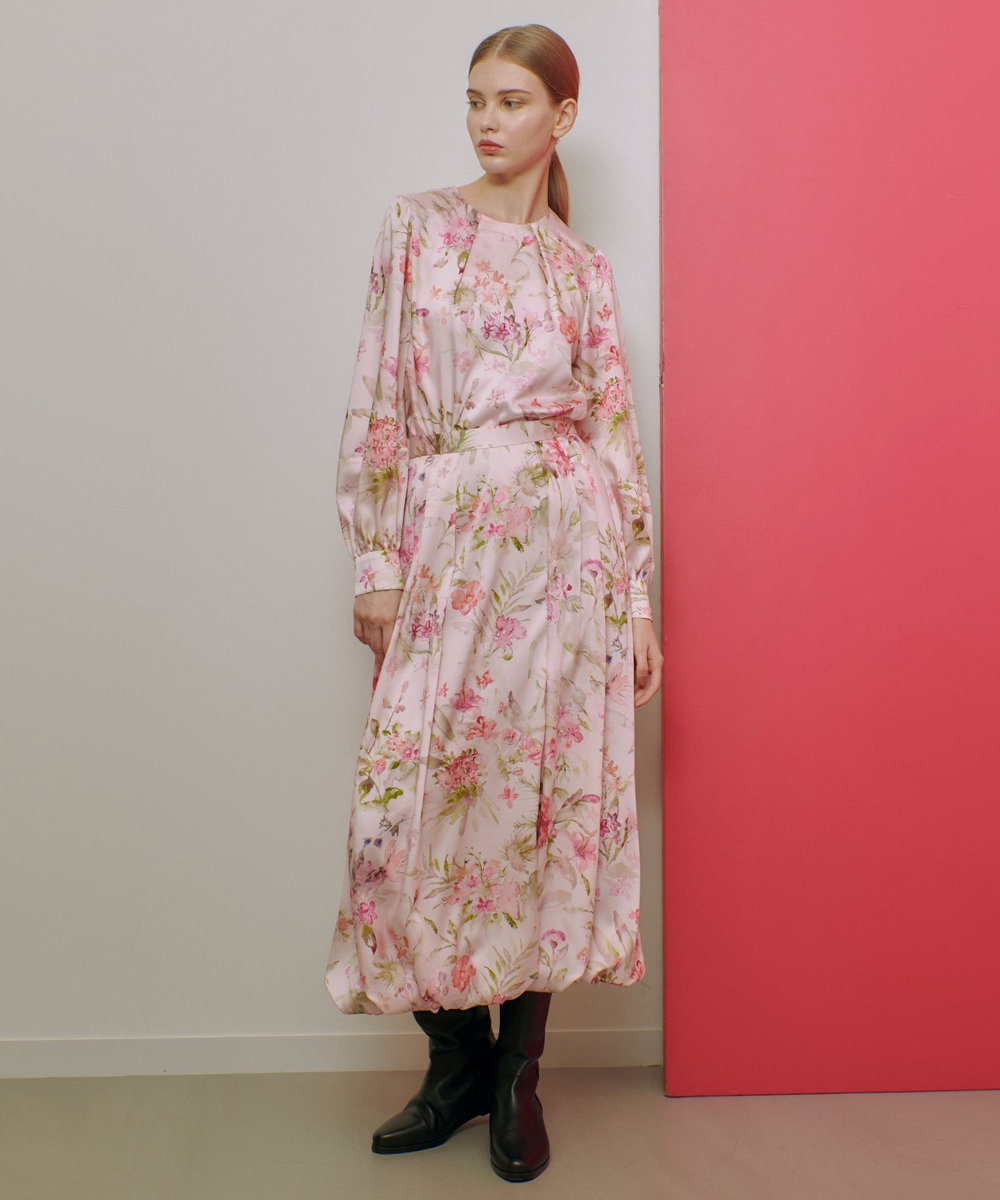LOULOU WILLOUGHBY 【LOULOU WILLOUGHBY】RATTIソフトフラワプリントバルーンスカート ピンク (41)