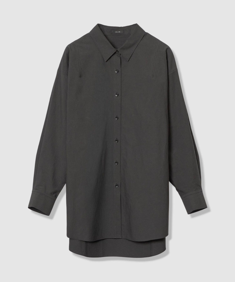 allureville 【ATELIER Line】タイプライターロングシャツ ブラック (95)